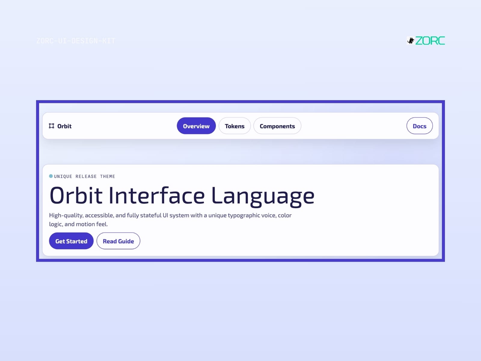 Overview of ZORC's Orbit Interface Language with a focus on design and ease of use for web development and applications