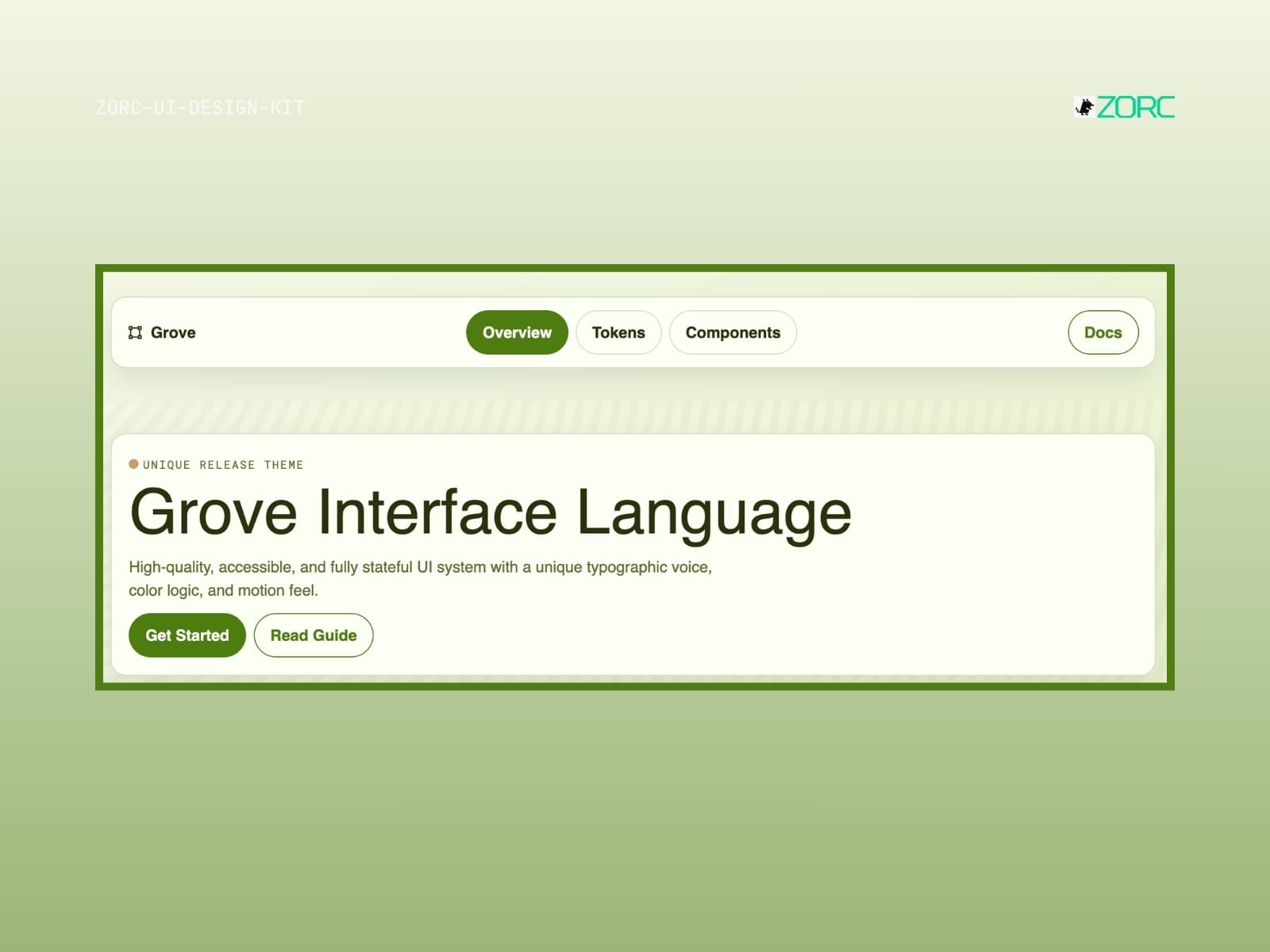 Grove Interface Language, en UI-designlösning från ZORC med hög kvalitet och tillgänglighet