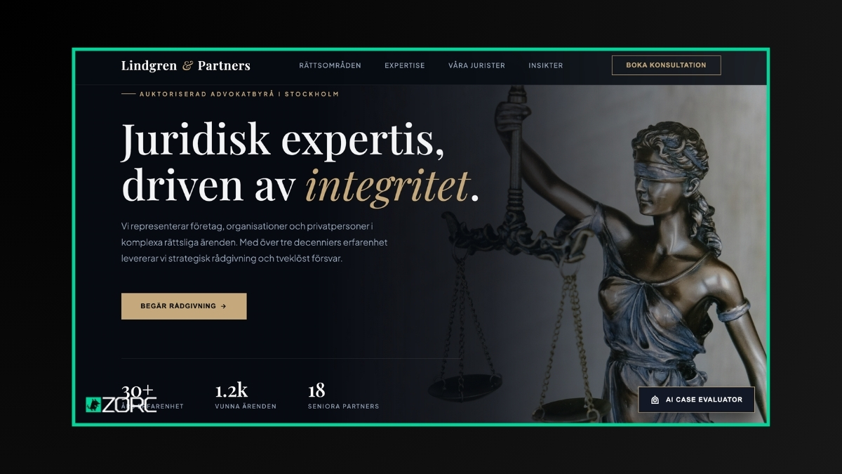 Förhandsvisning av mallen Advokatbyrå – Lindgren & Partners
