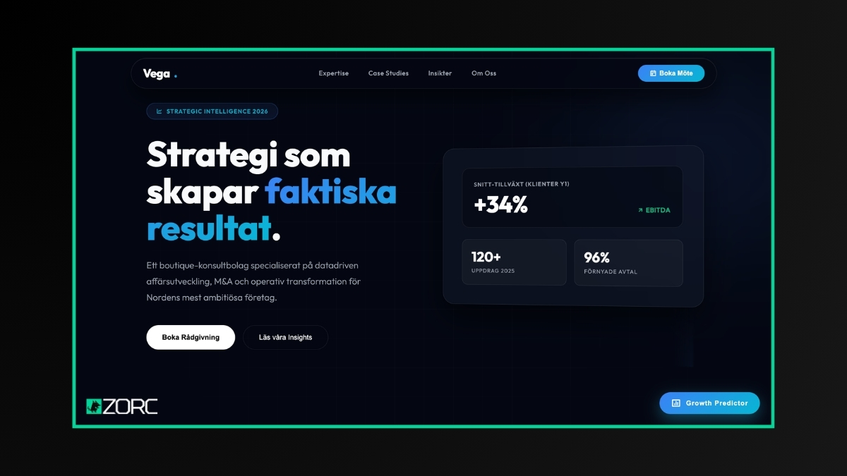 Förhandsvisning av mallen Konsultbyrå – Vega Consulting