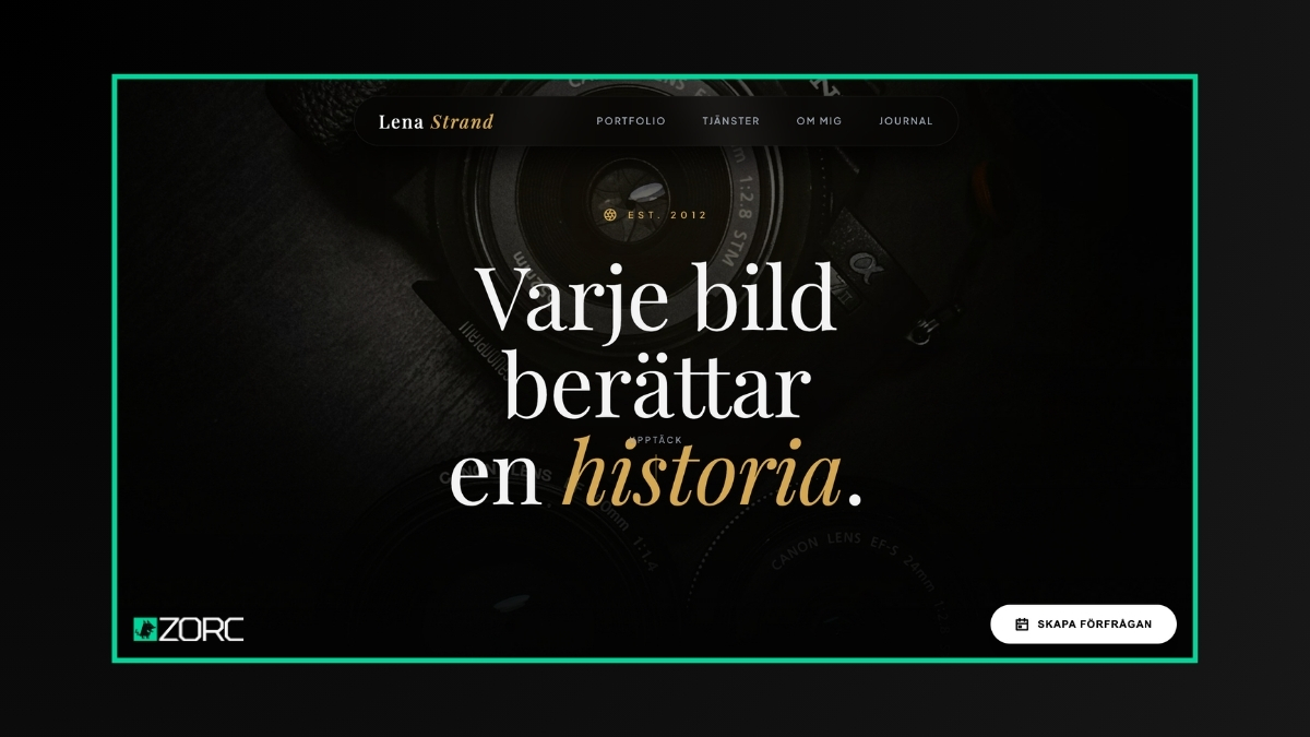 Förhandsvisning av mallen Fotograf – Lena Strand